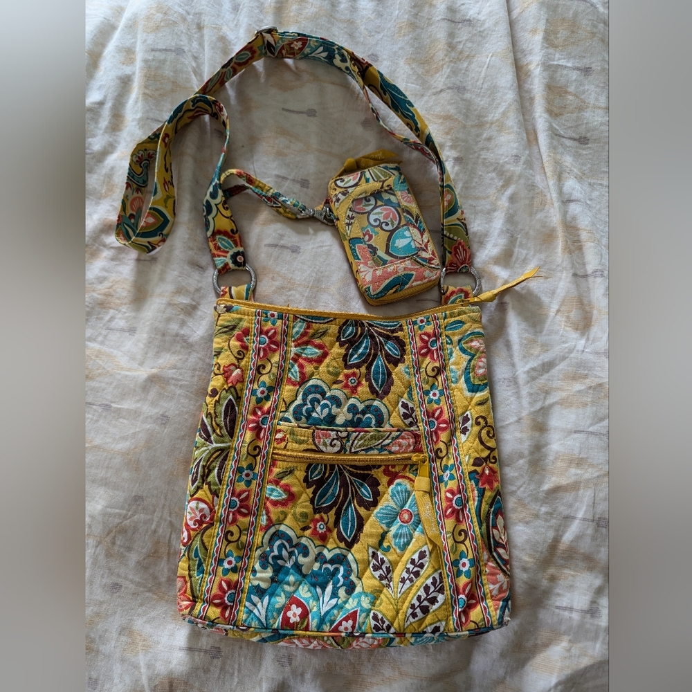 Vera Bradley Provencal Crossbody & Matching Wristlet